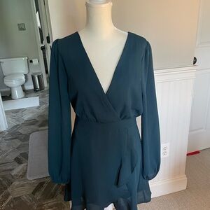 Honey Belle Deep Teal Long Sleeve Dress